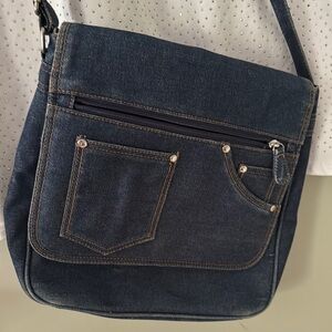Denim Crossbody Bag Blue Jean Vintage Vtg Purse